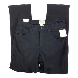 Caslon Black Straight Leg Ankle Denim Jeans Size 6 NWT